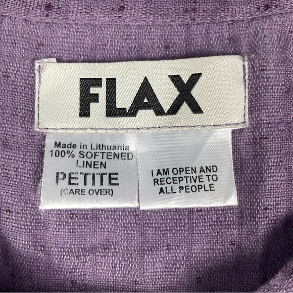 Flax Purple Linen Button Down Shirt - Picture 7 of 7